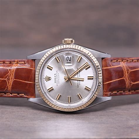 best leather strap for rolex datejust|vintage rolex with leather strap.